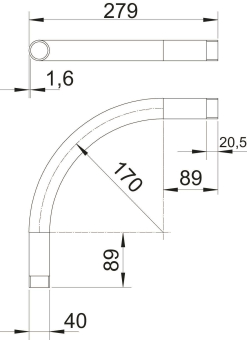 OBO SBNM40 FT Stapa Gewindebogen 
