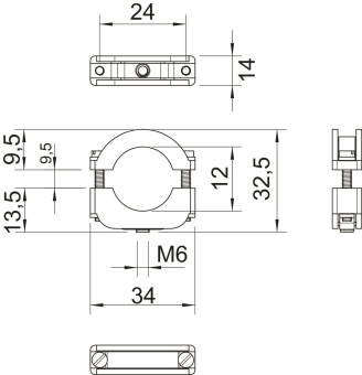 OBO 3019 M6 LGR Blitz-ISO-Schelle 