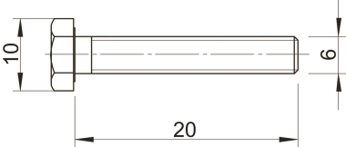 OBO SKS M6x20 ZL Sechskantschraube M6x20 