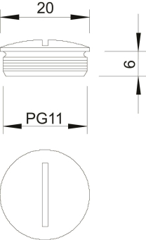 OBO 168 MS PG11 Verschlussschraube PG11 