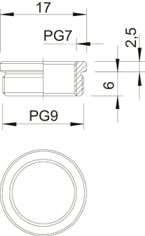 OBO 167 R MS PG9-7 Reduktion PG9-PG7 