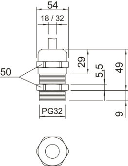 OBO V-TEC PG36 MS Kabelverschraubung 