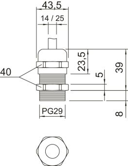 OBO V-TEC PG29 MS Kabelverschraubung 