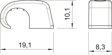 OBO 4040 Haft-Clip o.Nagel 7-12mm PP 