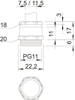OBO 162 MS PG11 Kabelverschraubung 