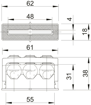 OBO 3040 3 Greif-ISO-Schelle f.3 Kabel 
