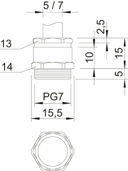 OBO 163 MS PG 7 Kabelverschraubung PG7 