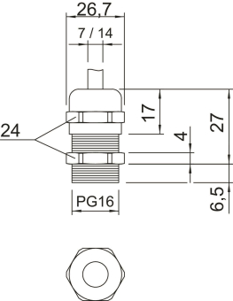 OBO V-TEC PG16 MS Kabelverschraubung 