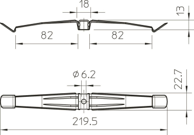 OBO 2033 M A2 Kabelklammer 2x8 NYM3x1,5 