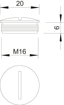 OBO 168 MS M16 Verschlussschraube M16 