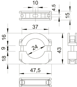 OBO 3015 24 LGR Blitz-ISO-Schelle 
