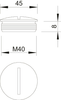 OBO 168 MS M40 Verschlussschraube M40 