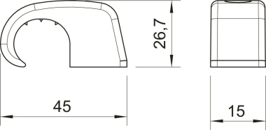 OBO 4044 Haft-Clip o.Nagel 21-25mm PP 
