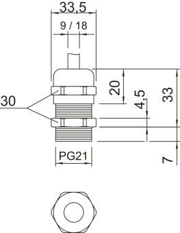 OBO V-TEC PG21 MS Kabelverschraubung 