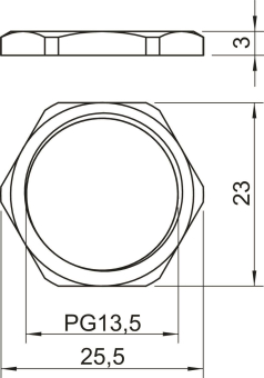 OBO 169 MS PG13.5 Gegenmutter PG13,5 