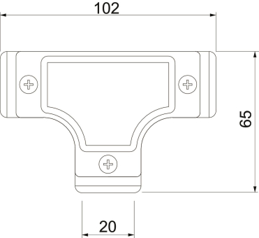 OBO SKT20W ALU Kontroll-T-Stück 