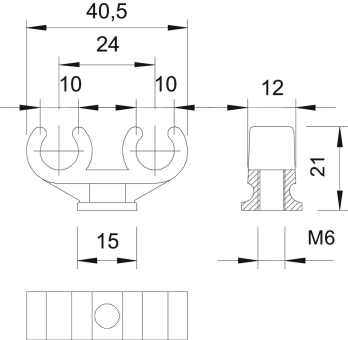 OBO 2962 2X10 Sockel-Klemmschelle f.2 
