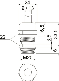 OBO V-TEC VM20 EMV Kabelverschraubung 