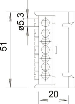 OBO 60 S 7x16 GN Schutzleiterklemme 