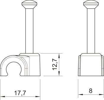 OBO 2010 35 RW ISO-Nagel-Clip 10mm L35 