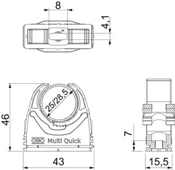 OBO M-Quick 25-28LGR Multi-Quick-Schelle 