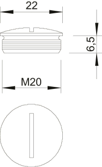 OBO 168 MS M20 Verschlussschraube M20 