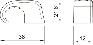 OBO 4043 Haft-Clip o.Nagel 17-21mm PP 
