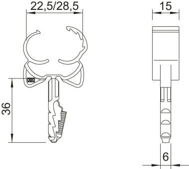 OBO 1976 22-28 Klick-Snap-Schelle 