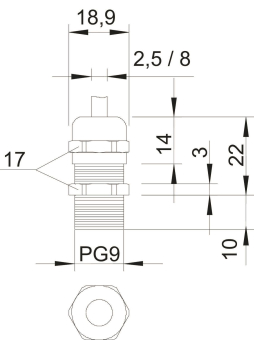 OBO V-TEC L PG9 MS Kabelverschraubung m. 