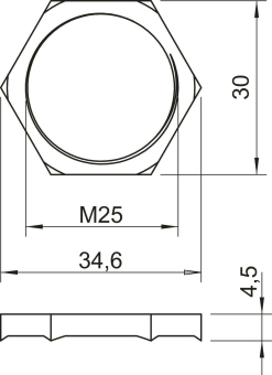 OBO 169 MSS M25 Gegenmutter 