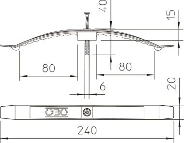 OBO 2033 SD Kabelklammer 2x8 NYM3x1,5 PA 