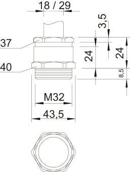 OBO 162 MS M32 Kabelverschraubung 
