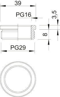 OBO 167 R MS PG29-16 Reduktion PG29-PG16 