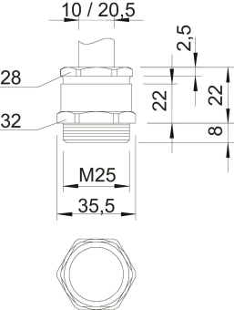 OBO 162 MS M25 Kabelverschraubung 