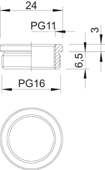 OBO 167 R MS PG16-11 Reduktion PG16-PG11 