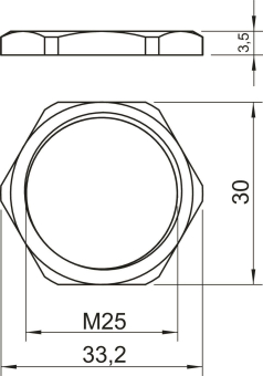 OBO 169 MS M25 Gegenmutter M25 CuZn N 
