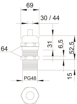 OBO V-TEC L PG48 MS Kabelverschraubung m 