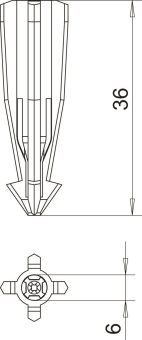 OBO 910 GD 6x35 Gasbetondübel 6x35mm PA 