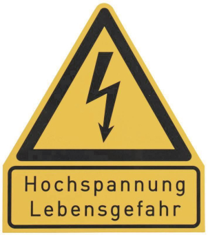 DEHN WuH-Schild "Hochspannung  WHS HS LG 