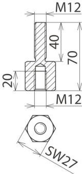 Dehn 705504 AS SCHR   AS SCHR M12 M12 40 