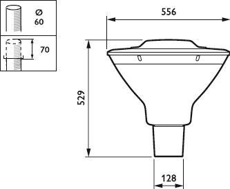 Philips LED  BDS491 CG25-/730 II S GR 60 