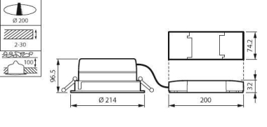 Philips     DN570B LED20S/840 PSU-E C WH 