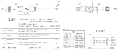 EFB USB2.0 Anschlusskabel      K5255.0,5 