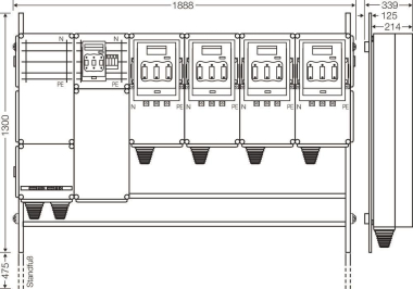 Hensel Ladeverteiler f. Mi EV 140kW 4001 