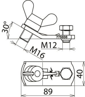 DEHN Erdanschluss1ück m. Flügelsc 775636 