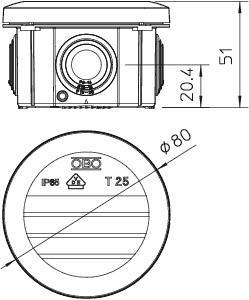 OBO T 25 F Kabelabzweigkasten 