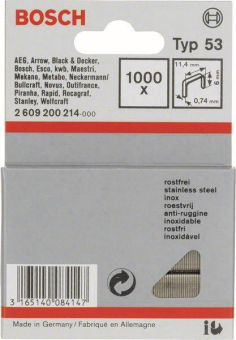 Bosch Feindrahtklammer Typ 53 2609200214 