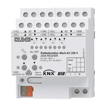 JG KNX Rolladenaktor 4fach AC 2504REGHER 