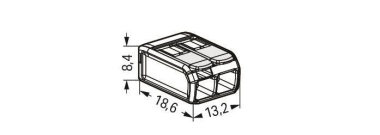 WAGO 221-482 COMPACT-Verbindungsklemme, 
