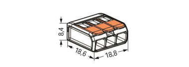 WAGO 221-413 COMPACT-Verbindungsklemme, 